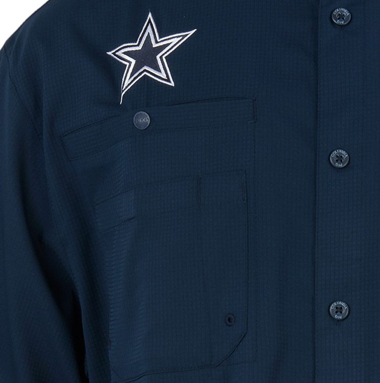 Dallas Cowboys Tamiami Navy Button Up ...